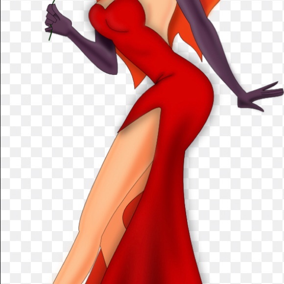 Red Glamorous gown with corset. - Picture 8 of 8